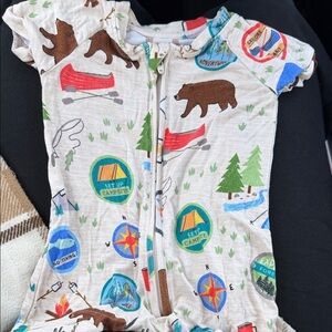 Little Sleepies Playful Forest Baby Romper